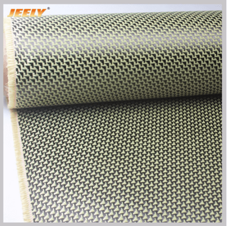 Oberflächenbeschichtung 3K 260 g/m² Karbonfaser mit 1500D Aramid-Gewebe-Verstärkungsgewebe, einfarbiges Muster