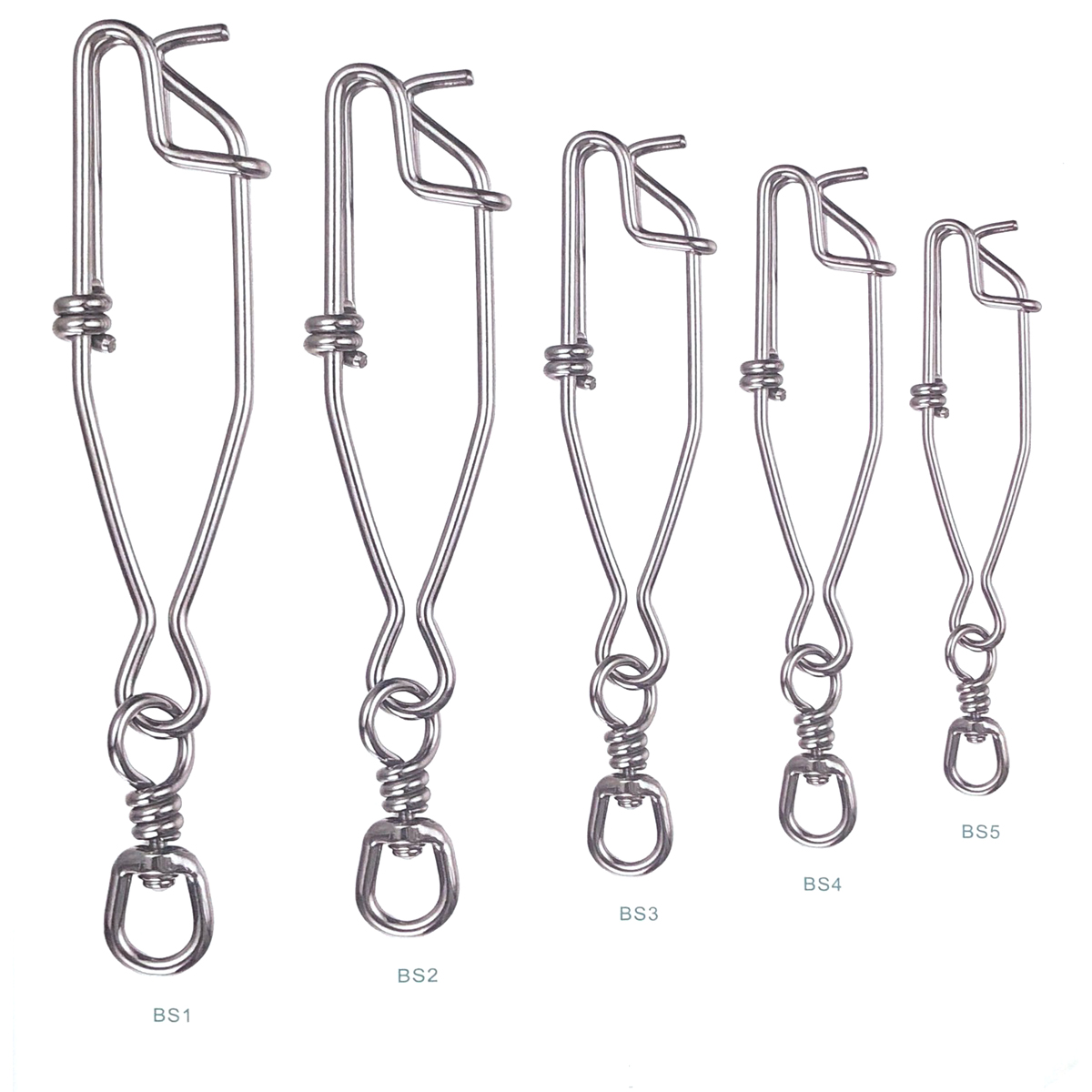 Edelstahl-B-Typ-Karabiner mit Wirbel zum Spearfishing Long Line Fishing